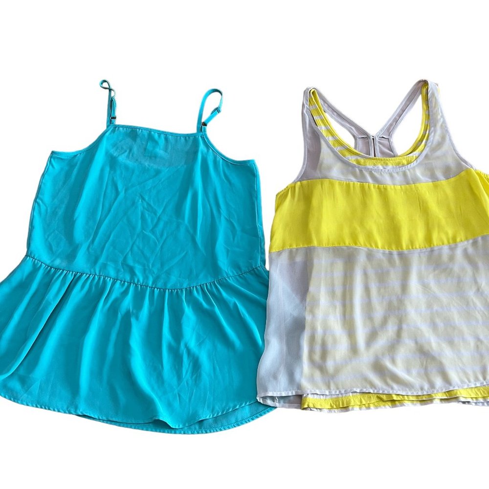 Two Sleeveless Summer Tops - One Express Sporty Size M and One Dressy Size S